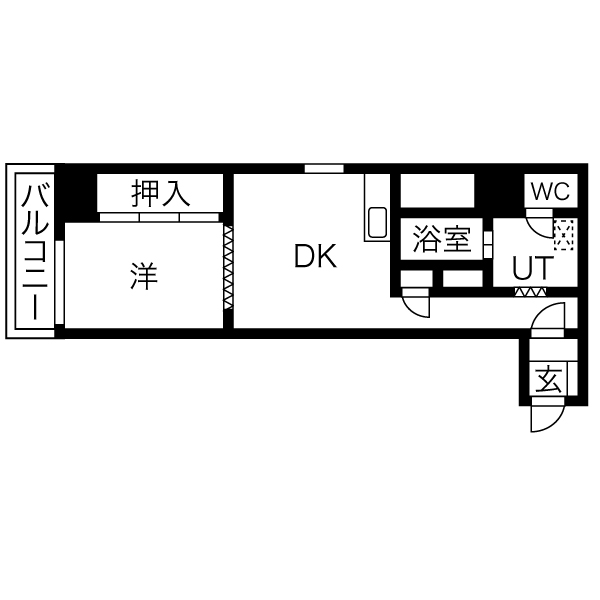 札幌マンスリーマンションのメゾンド琴似　３０５ 間取り図