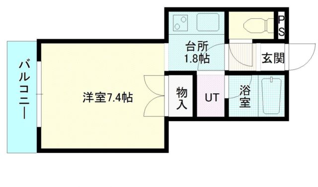 札幌マンスリーマンションのエルム156　208 間取り図