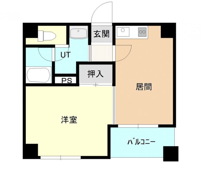札幌マンスリーマンションのメゾンド琴似　1103号室 間取り図