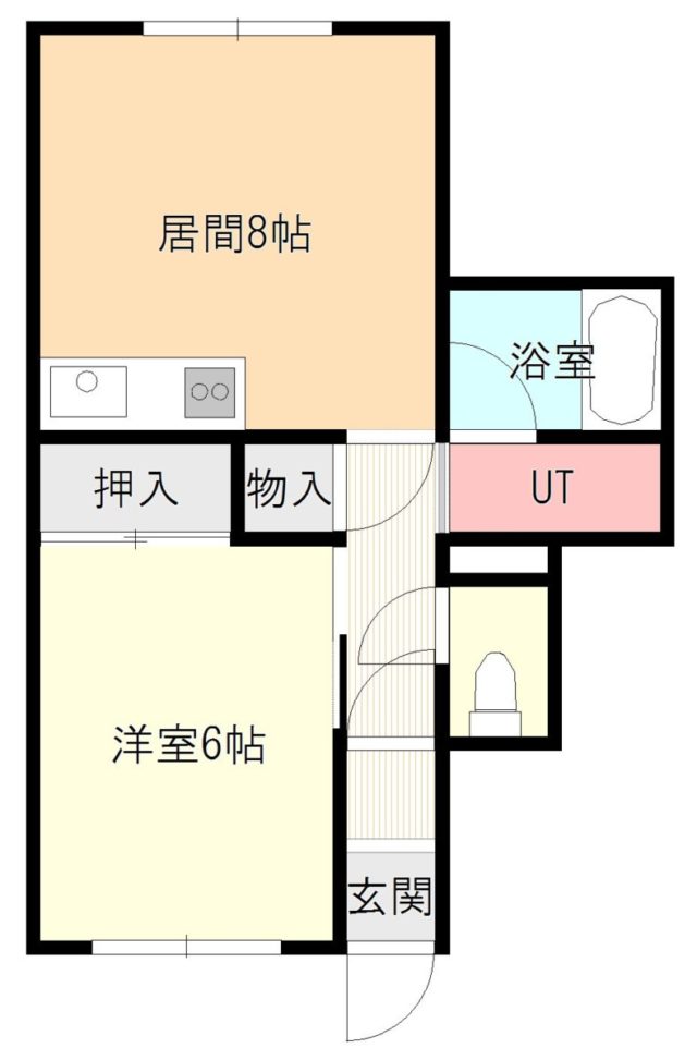 札幌マンスリーマンションのコーポ西正 202号室 間取り図