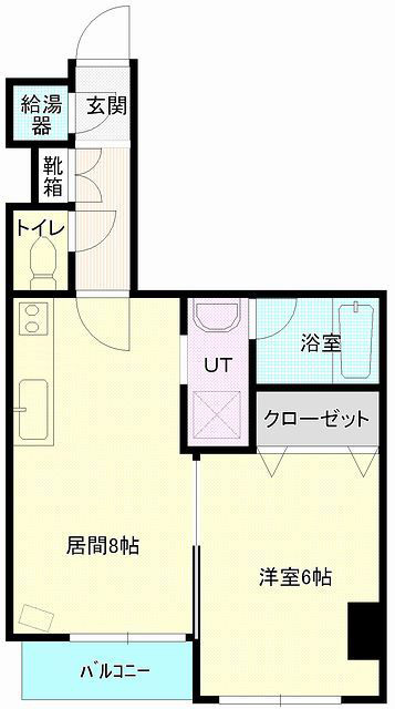 札幌マンスリーマンションのリラオクムラ 　６０７ 間取り図
