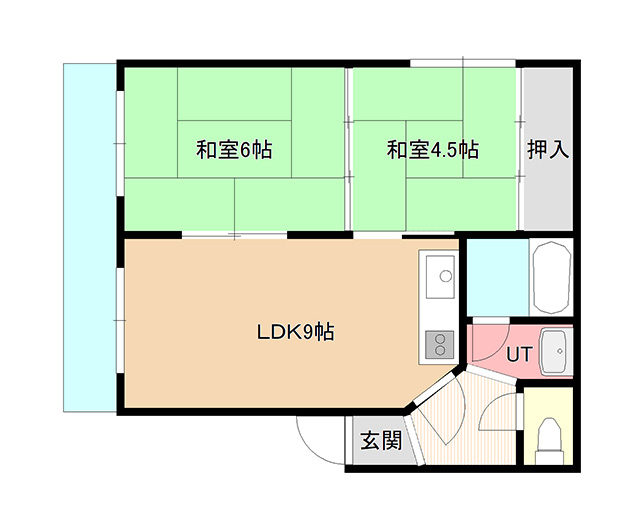 札幌マンスリーマンションのトーシンコーポ北郷5条　３０１号室 間取り図