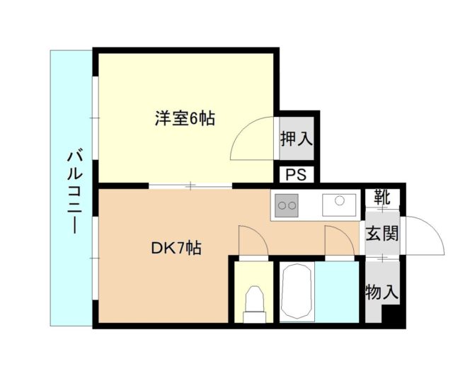 札幌マンスリーマンションのエスポアールハイツ　506 間取り図