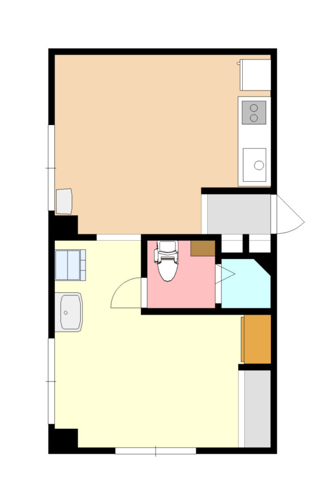札幌マンスリーマンションのエコビル白石　405 間取り図